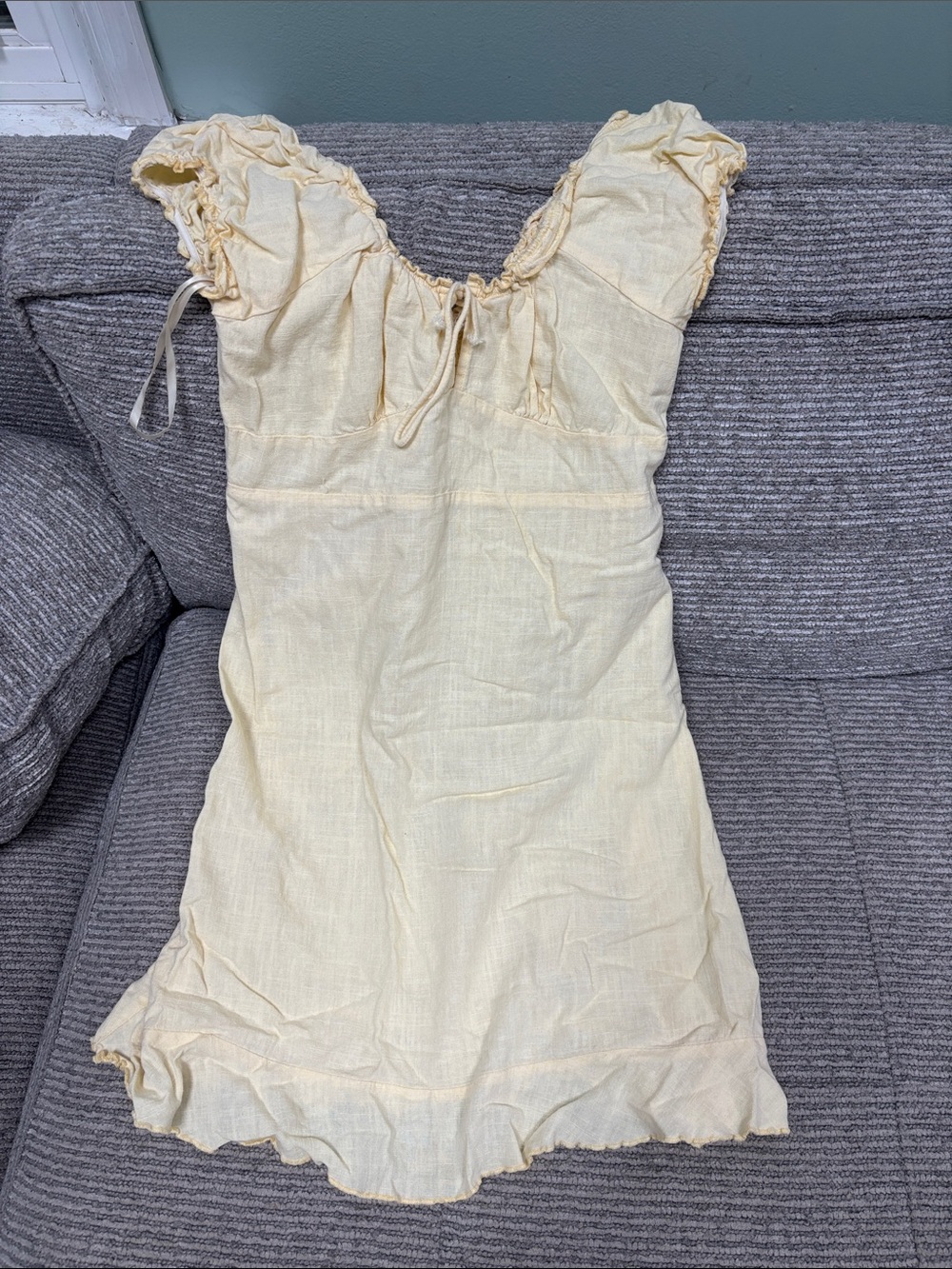 Light yellow cotton on cottage core dress